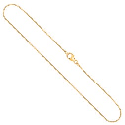 Goldkette als Venezianerkette in Gelbgold 750 / 18K, 80 cm lang, 0,7 mm breit, Gewicht ca. 4.3 g.