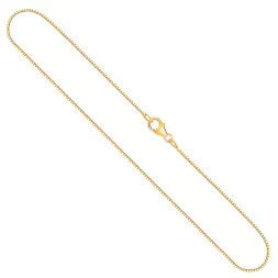 Goldkette als Venezianerkette in Gelbgold 750 / 18K, 34 cm lang, 0,7 mm breit, Gewicht ca. 1.8 g.