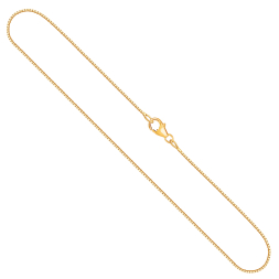 Goldkette als Venezianerkette in Gelbgold 375 / 9K, 40 cm lang, 0,7 mm breit, Gewicht ca. 1.6 g.