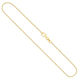 Goldkette als Venezianerkette in Gelbgold 585 / 14K, 60 cm lang, 0.8 mm breit, Gewicht ca. 3.1 g.