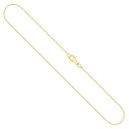 Goldkette als Venezianerkette in Gelbgold 750 / 18K, 55 cm lang, 0,9 mm breit, Gewicht ca. 4.4 g.