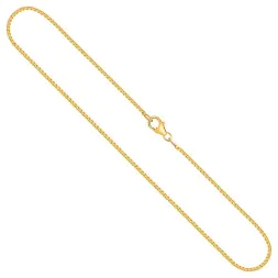 Goldkette als Venezianerkette in Gelbgold 750 / 18K, 36 cm lang, 1,2 mm breit, Gewicht ca. 4.8 g.