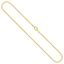 Goldkette als Venezianerkette in Gelbgold 750 / 18K, 45 cm lang, 1,2 mm breit, Gewicht ca. 5.4 g.