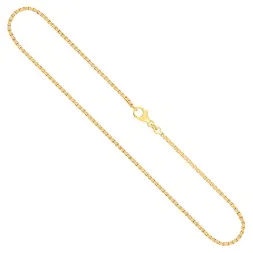Goldkette als Venezianerkette in Gelbgold 585 / 14K, 40 cm lang, 1,8 mm breit, Gewicht ca. 9 g.