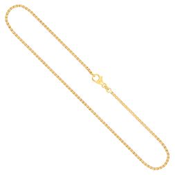 Goldkette als Venezianerkette in Gelbgold 333 / 8K, 45 cm lang, 1,8 mm breit, Gewicht ca. 8.5 g.