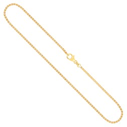 Goldkette als Venezianerkette in Gelbgold 750 / 18K, 55 cm lang, 1,8 mm breit, Gewicht ca. 15.5 g.
