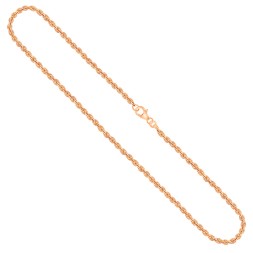 Goldkette als Kordelkette hohl in Gelbgold 585 / 14K, 36 cm lang, 3,3 mm breit, Gewicht ca. 5.9 g.