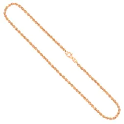 Goldkette als Kordelkette hohl in Gelbgold 585 / 14K, 65 cm lang, 3,3 mm breit, Gewicht ca. 10.7 g.