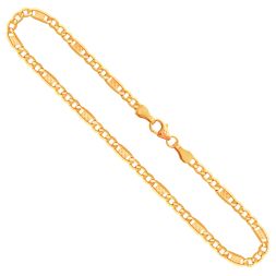 Goldkette als Fantasiekette in Gelbgold 333 / 8 Karat, 34 cm lang, 3.5 mm breit, Gewicht ca. 2.7 g.