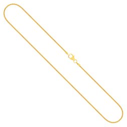 Goldkette als Zopfkette in Gelbgold 333 / 8K, 38 cm lang, 1,3 mm breit, Gewicht ca. 2.1 g.