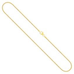 Goldkette als Zopfkette in Gelbgold 375 / 9K, 80 cm lang, 1,3 mm breit, Gewicht ca. 4.8 g.