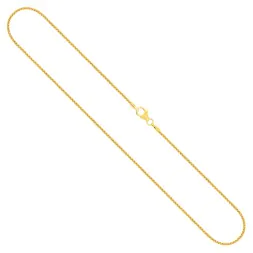 Goldkette als Zopfkette in Gelbgold 750 / 18K, 34 cm lang, 1,3 mm breit, Gewicht ca. 2.7 g.