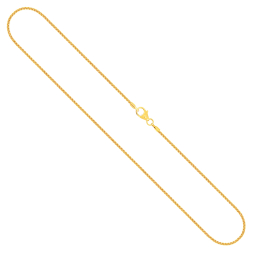 Goldkette als Zopfkette in Gelbgold 750 / 18K, 45 cm lang, 1,3 mm breit, Gewicht ca. 3.6 g.
