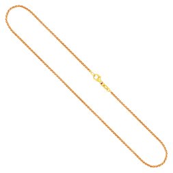 Goldkette als Zopfkette in Gelbgold 585 / 14K, 45 cm lang, 1,7 mm breit, Gewicht ca. 5.1 g.