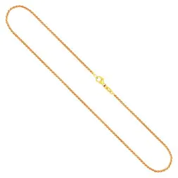 Goldkette als Zopfkette in Gelbgold 585 / 14K, 50 cm lang, 1,7 mm breit, Gewicht ca. 5.7 g.