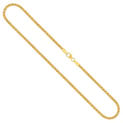 Goldkette als Zopfkette in Gelbgold 375 / 9K, 34 cm lang, 2,5 mm breit, Gewicht ca. 7.2 g.