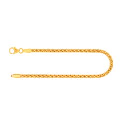 Armband als Zopfkette in Gelbgold 375 / 9K, 19 cm lang, 2.5 mm breit, Gewicht ca. 4.2 g.