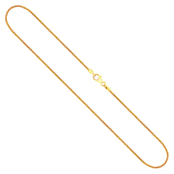 Goldkette als Bingokette in Gelbgold 585 / 14K, 55 cm lang, 1,3 mm breit, Gewicht ca. 5.1 g.