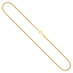 Goldkette als Bingokette in Gelbgold 750 / 18K, 40 cm lang, 1,3 mm breit, Gewicht ca. 5 g.