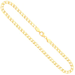 Goldkette als Panzerkette facettiert in Gelbgold 750 / 18 Karat, 70 cm lang, 5 mm breit, Gewicht ca. 24,6 g.