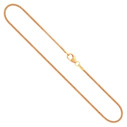 Goldkette als Schlangenkette in Gelbgold 585 / 14K, 34 cm lang, 1,2 mm breit, Gewicht ca. 3 g.