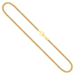 Goldkette als Schlangenkette in Gelbgold 750 / 18K, 42 cm lang, 2,4 mm breit, Gewicht ca. 15.8 g.
