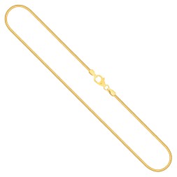 Goldkette als Tondakette in Gelbgold 375 / 9K, 95 cm lang, 1,5 mm breit, Gewicht ca. 17.9 g.