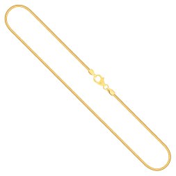 Goldkette als Tondakette in Gelbgold 585 / 14K, 50 cm lang, 1,5 mm breit, Gewicht ca. 11.1 g.