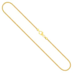 Goldkette als Tondakette in Gelbgold 585 / 14K, 50 cm lang, 1,5 mm breit, Gewicht ca. 11.1 g.