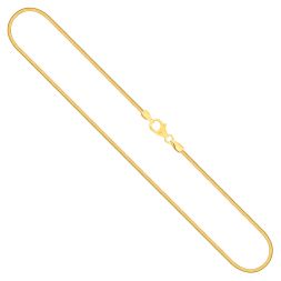 Goldkette als Tondakette in Gelbgold 585 / 14K, 70 cm lang, 1,5 mm breit, Gewicht ca. 15.8 g.