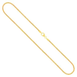 Goldkette als Venezianerkette rund geschlagen in Gelbgold 375 / 9K, 65 cm lang, 2 mm breit, Gewicht ca. 12.8 g.