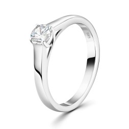 0,40 Karat Diamant Ring Weißgold 585 / 14 Karat