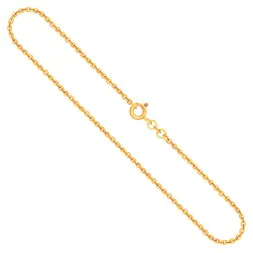 Goldkette als Ankerkette rund in Gelbgold 585 / 14K, 55 cm lang, 2 mm breit, Gewicht ca. 5.9 g.