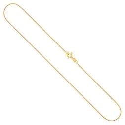 Goldkette als Ankerkette flach in Gelbgold 585 / 14K, 40 cm lang, 1,2 mm breit, Gewicht ca. 1.6 g.
