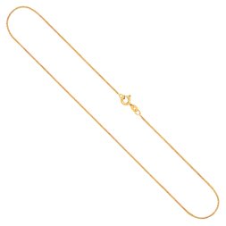Goldkette als Ankerkette flach in Gelbgold 585 / 14K, 45 cm lang, 1,2 mm breit, Gewicht ca. 1.8 g.