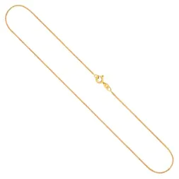 Goldkette als Ankerkette flach in Gelbgold 375 / 9 Karat, 75 cm lang, 1.2 mm breit, Gewicht ca. 2.7 g.