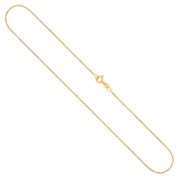Goldkette als Ankerkette flach in Gelbgold 333 / 8 Karat, 60 cm lang, 1.2 mm breit, Gewicht ca. 1,6 g.