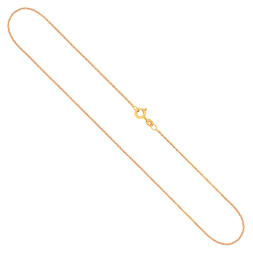 Goldkette als Ankerkette diamantiert in Gelbgold 585 / 14K, 38 cm lang, 1,2 mm breit, Gewicht ca. 1.9 g.