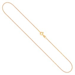 Goldkette als Ankerkette diamantiert in Gelbgold 585 / 14K, 40 cm lang, 1,2 mm breit, Gewicht ca. 2 g.