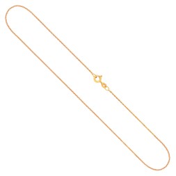 Goldkette als Ankerkette diamantiert in Gelbgold 750 / 18K, 36 cm lang, 1,2 mm breit, Gewicht ca. 2.1 g.