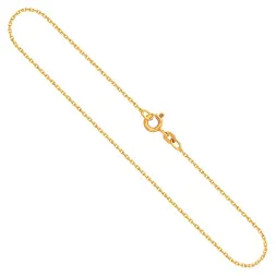 Goldkette als Ankerkette diamantiert in Gelbgold 375 / 9K, 80 cm lang, 1,3 mm breit, Gewicht ca. 3.9 g.