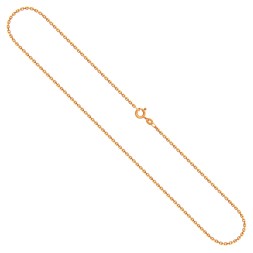 Goldkette als Ankerkette diamantiert in Gelbgold 585 / 14K, 42 cm lang, 1,7 mm breit, Gewicht ca. 4.2 g.