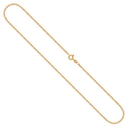 Goldkette als Ankerkette diamantiert in Gelbgold 375 / 9K, 45 cm lang, 1,7 mm breit, Gewicht ca. 3.5 g.