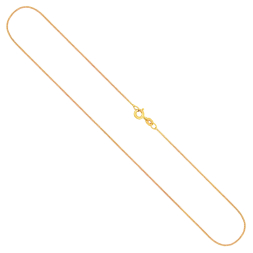 Goldkette als Panzerkette flach in Gelbgold 333 / 8K, 40 cm lang, 0,8 mm Breit, Gewicht ca. 0.8 g.