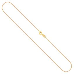 Goldkette als Panzerkette flach in Gelbgold 333 / 8K, 42 cm lang, 0,8 mm Breit, Gewicht ca. 0.9 g.