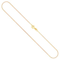 Goldkette als Panzerkette flach in Gelbgold 375 / 9K, 36 cm lang, 1,1 mm breit, Gewicht ca. 1.3 g.