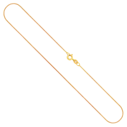 Goldkette als Panzerkette flach in Gelbgold 375 / 9K, 42 cm lang, 1,1 mm breit, Gewicht ca. 1.5 g.