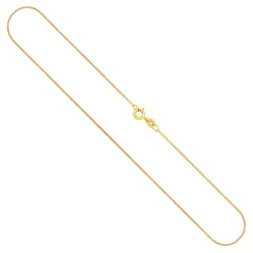 Goldkette als Panzerkette flach in Gelbgold 585 / 14K, 38 cm lang, 1,1 mm breit, Gewicht ca. 1.5 g.