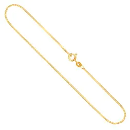 Goldkette als Panzerkette flach in Gelbgold 750 / 18 Karat, 40 cm lang, 1.2 mm breit, Gewicht ca. 2.2 g.
