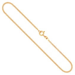 Goldkette als Panzerkette flach in Gelbgold 750 / 18 Karat, 60 cm lang, 1.7 mm breit, Gewicht ca. 7.1 g.